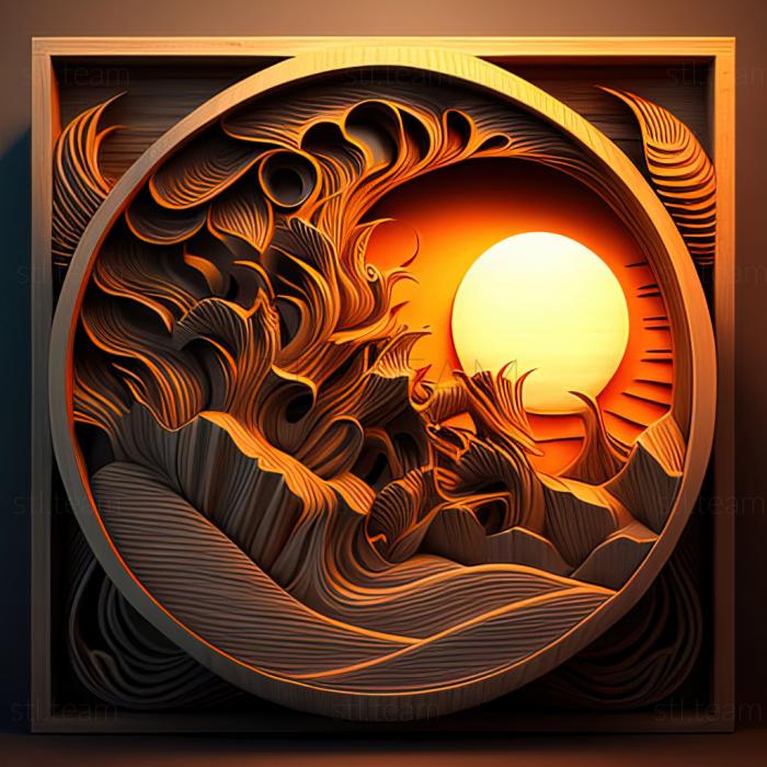3D модель Схід сонця (STL)